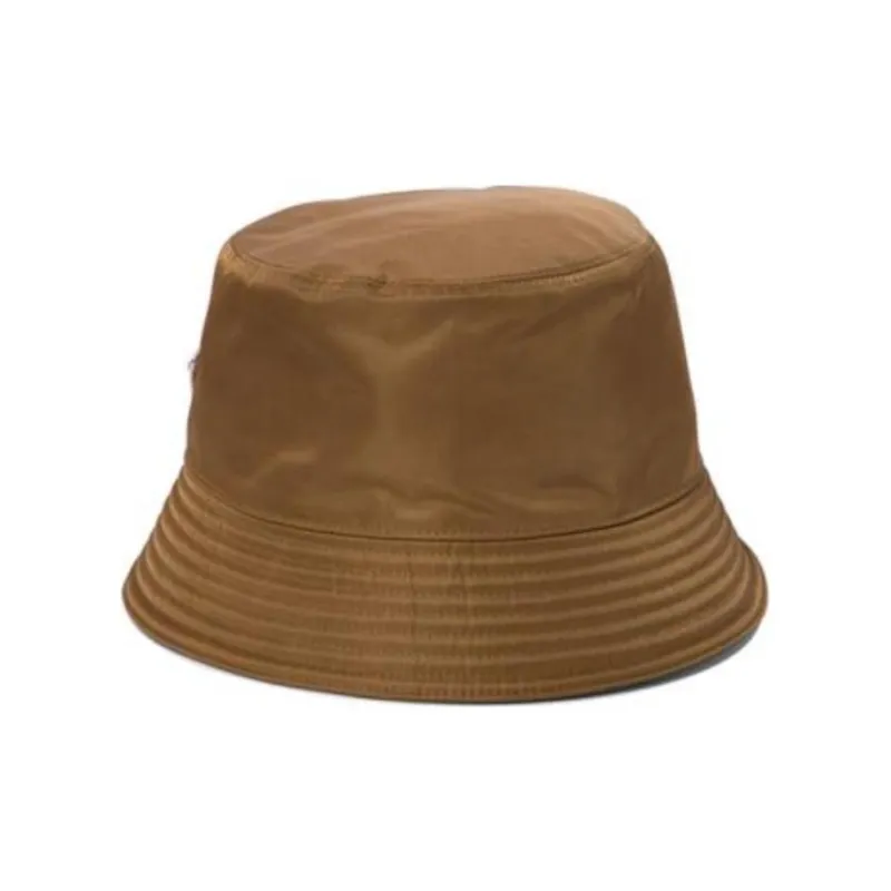 PRADA Re Nylon Triangle Logo Bucket Hat-3