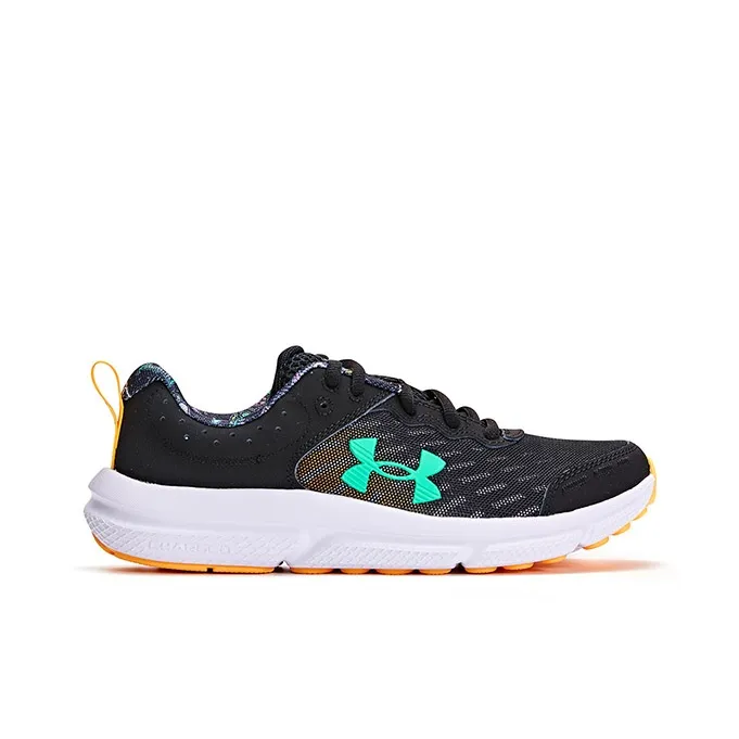Under Armour Anti Slip Wear Resistant Breathable Supportive Lightweight Warm Rebound Low Top Running Shoes Unisex Black-1