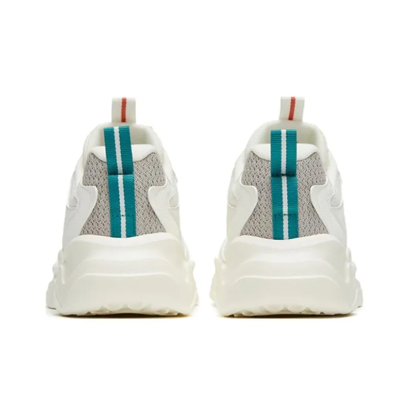 Anta Wear resistant Non slip And Breathable Low Top Sports Casual Shoes Women's White Gray Green-3