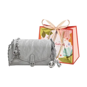 Cwatcun PU Shoulder Bag Regular Women's Silver/Ecru/Green/Black