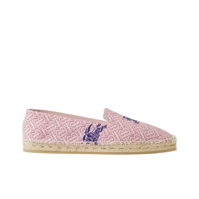 Burberry EKD Monogram Print Espadrilles Pink Women's-1