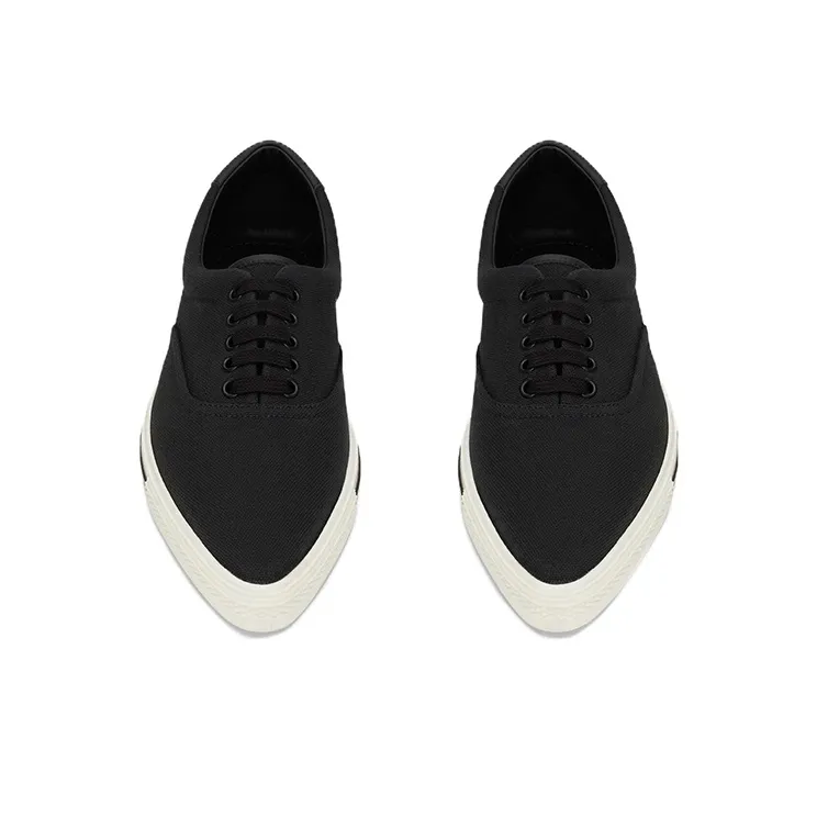 SAINT LAURENT Low Top Stylish Skateboarding Shoes Men's Black-3