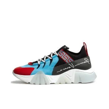 VERSACE Squalo Knit Trainer 'Blue Red'