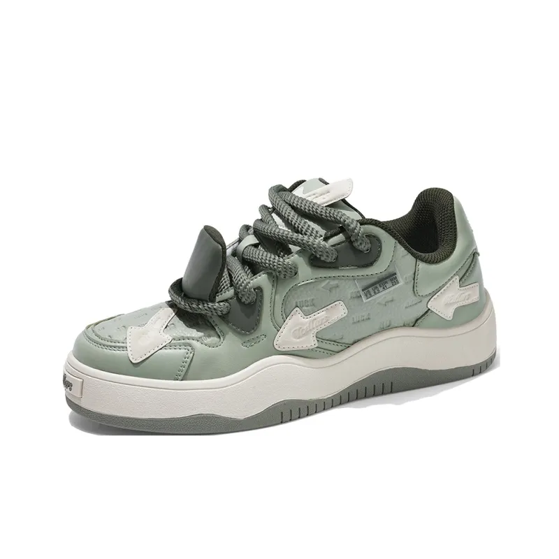 TCELLARS Low Top Skateboard Shoes Unisex Matcha Dull Green-1
