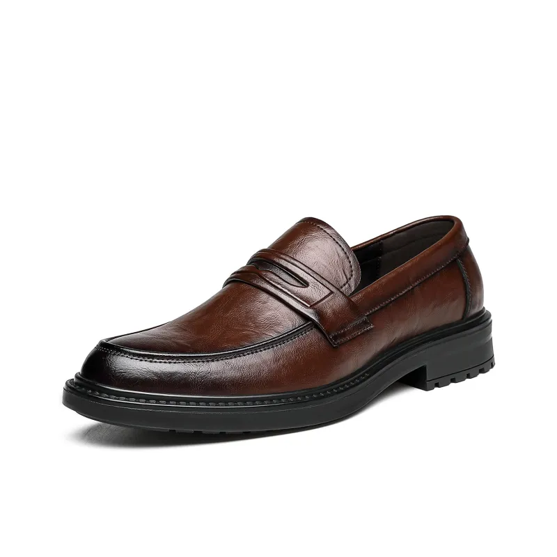 CHINT Dress Shoes Men Low Top Black-5