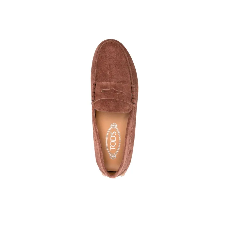 TOD'S Gommino Loafers Women's Red Brown-3