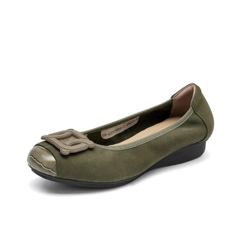 DG Women's Casual Shoes Women's Apricot/Green-4