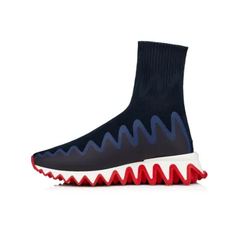 CL LUBOTING Sharky Slip Resistant High Top Sports Casual Shoes Women's Blue