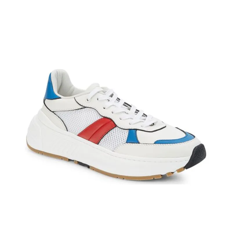 Bottega Veneta Low Top Casual Shoes Men's White Blue-2