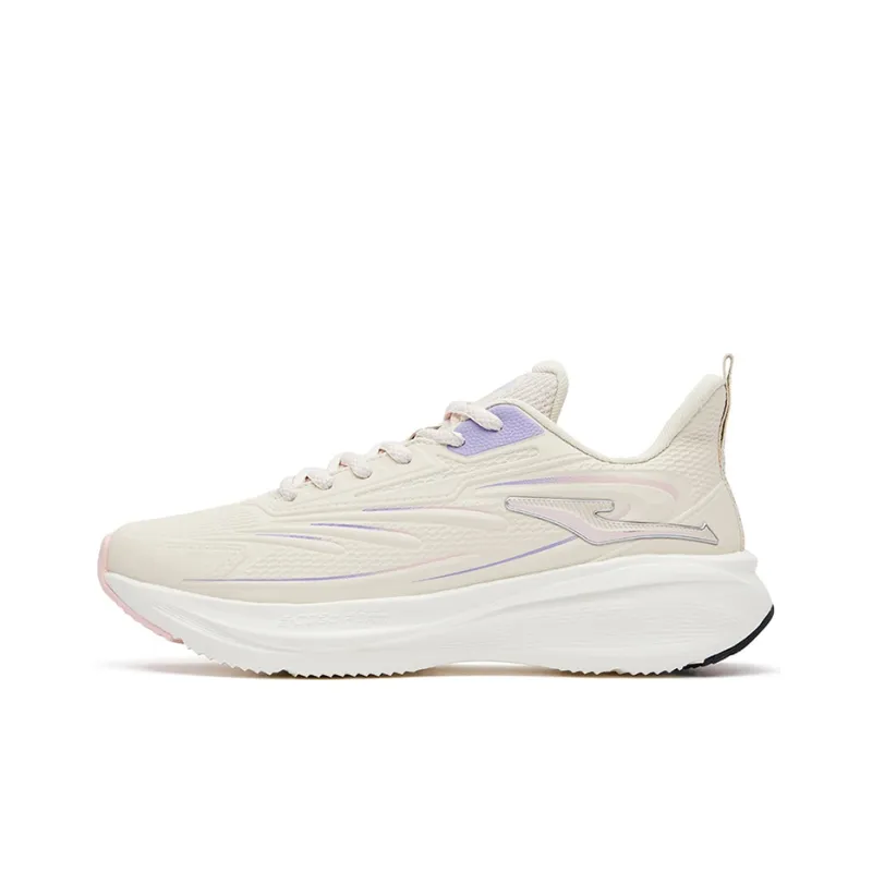 Erke Cushioned Slip Resistant Abrasion Resistant Breathable Low Top Running Shoes Women's Gray Purple-0