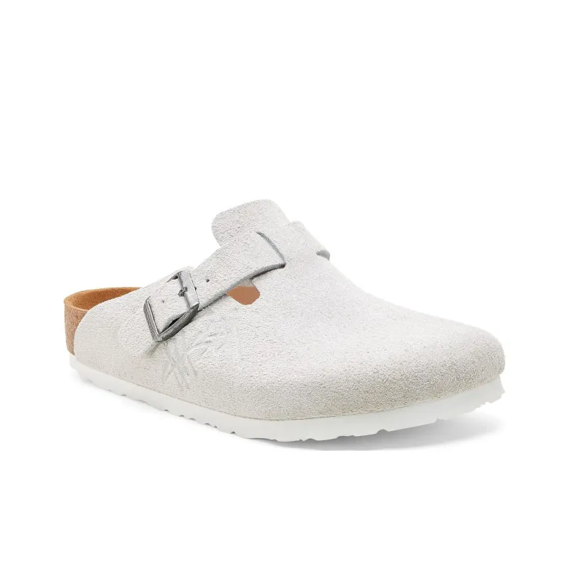 Birkenstock Stussy X Boston Shaggy 'Bone'-1