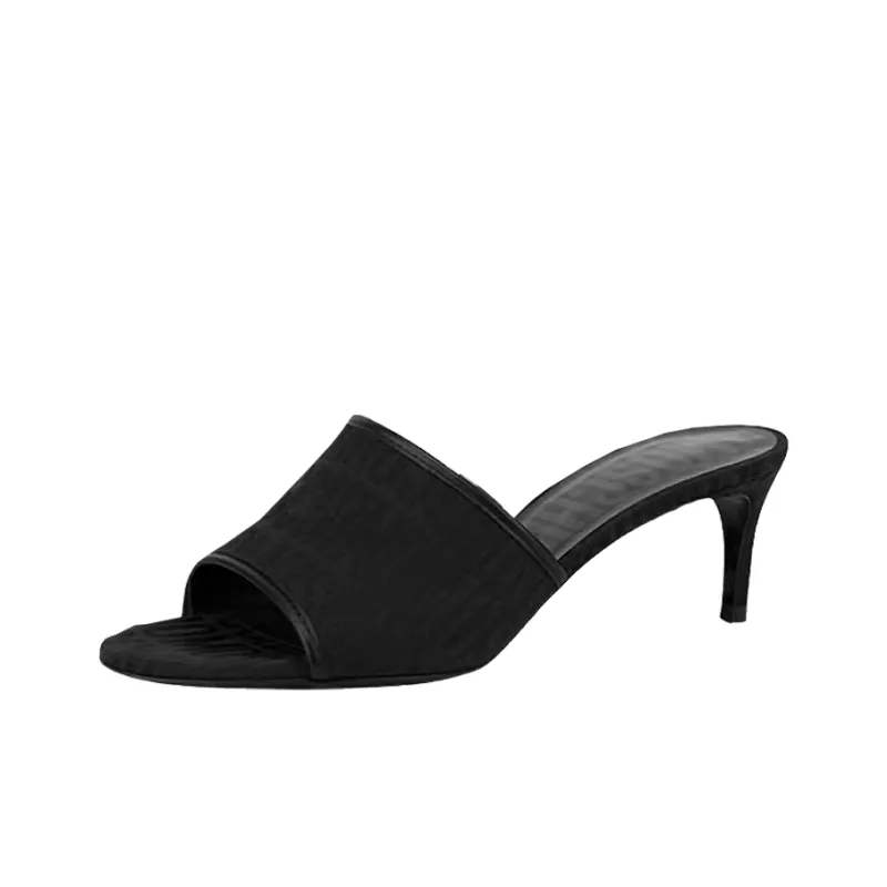 MOSCHINO Logo-pattern Heeled Mules-0
