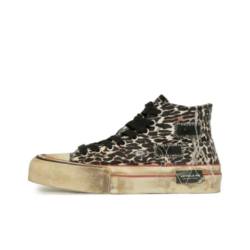 ARTICLE NO. Skateboard Shoes Unisex High-Top Giraffe Pattern