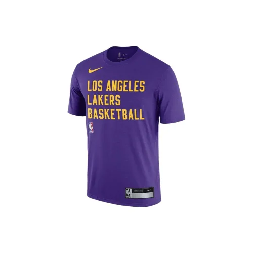 Nike X NBA Los Angeles Lakers T-Shirts Men Blue Purple