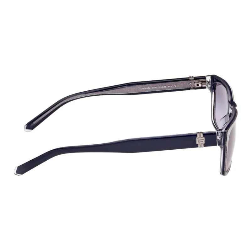 GUESS Plastic Rectangular Sunglasses Men's Blue-3