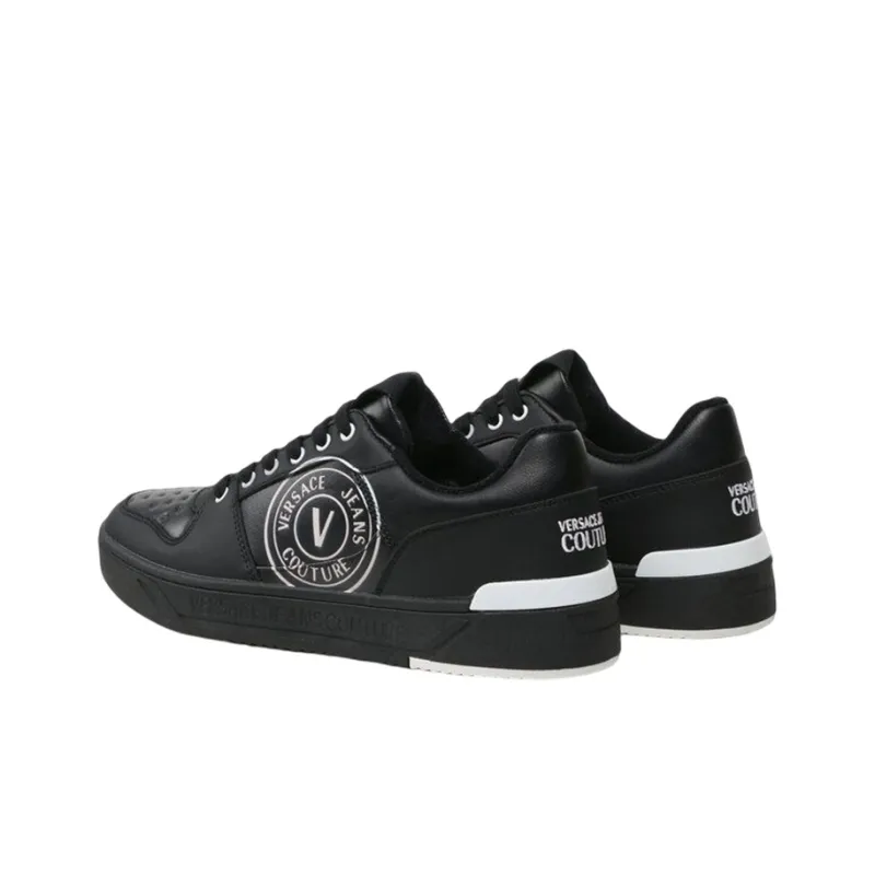 VERSACE JEANS Stylish Skateboarding Shoes Men's Black-3