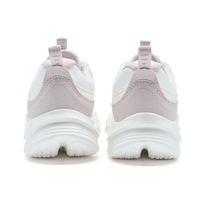 XTEP Feather Anti Slip Wear Resistant Low Top Running Shoes Women's White Pink-4