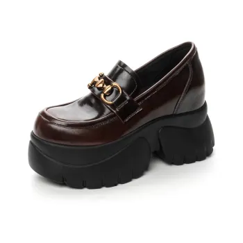 Shoe Cabinet Floral Language Loafers 8cm Women's