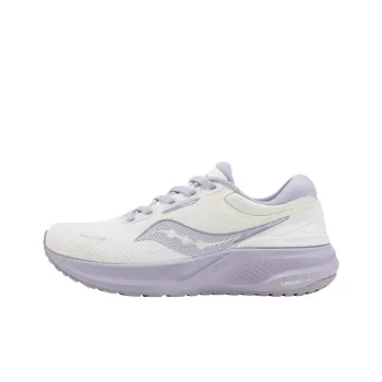 Saucony Puff Anti Slip Wear Resistant Low Top Running Shoes Women's White Purple