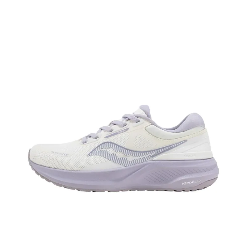 Saucony Puff Anti Slip Wear Resistant Low Top Running Shoes Women's White Purple-0