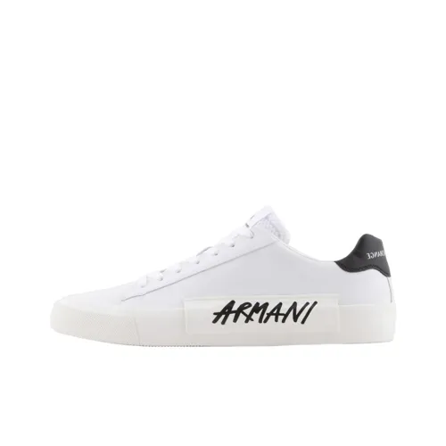 ARMANI EXCHANGE Skateboard Shoes Men Low-Top White