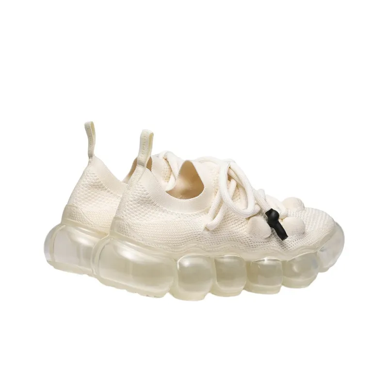BERNHARD WILLHELM x Grounds Cushioning Low-Top Sports Casual Shoes Unisex Ecru-2