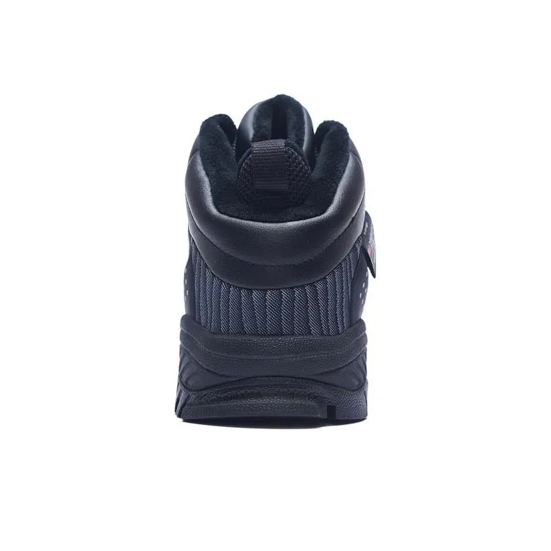 LiNing Tiger King Lite Slip Resistant, Abrasion Resistant, Thermal Mid Top Sports Casual Shoes Men's Black-4