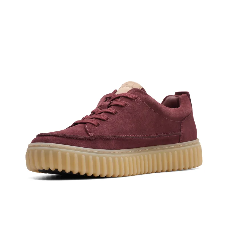 Clarks Low Top Skateboard Shoes Men's Red-1