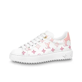 LOUIS VUITTON Time Out Sneakers 'White With Pink Monogram' Women's