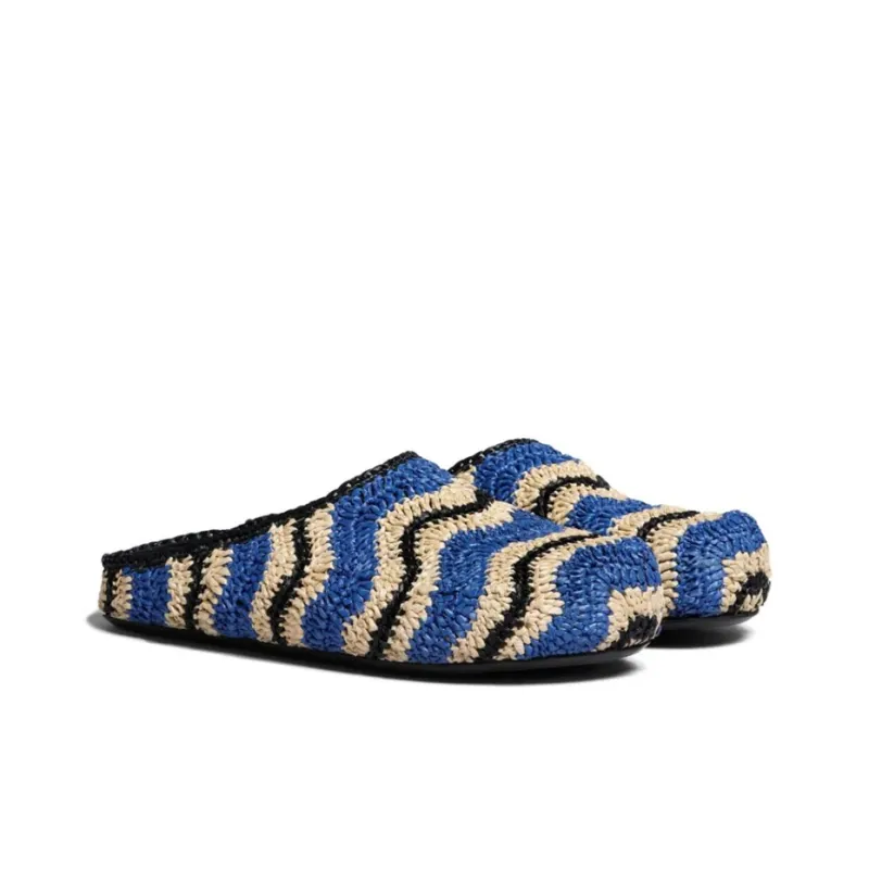 No Vacancy Inn x MARNI Quick Dry Closed Toe Slippers Men's Blue Black-1