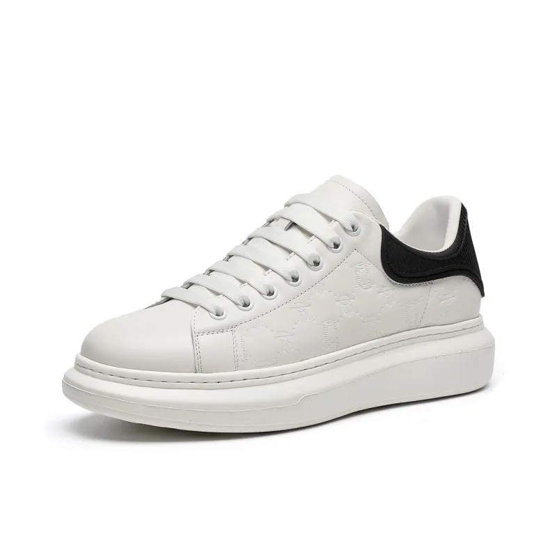 TRUMPPIPE Low Top Skateboard Shoes Men's White-1