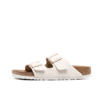 Birkenstock Arizona Vegan Textile Narrow Fit Sandals 'Eggshell'