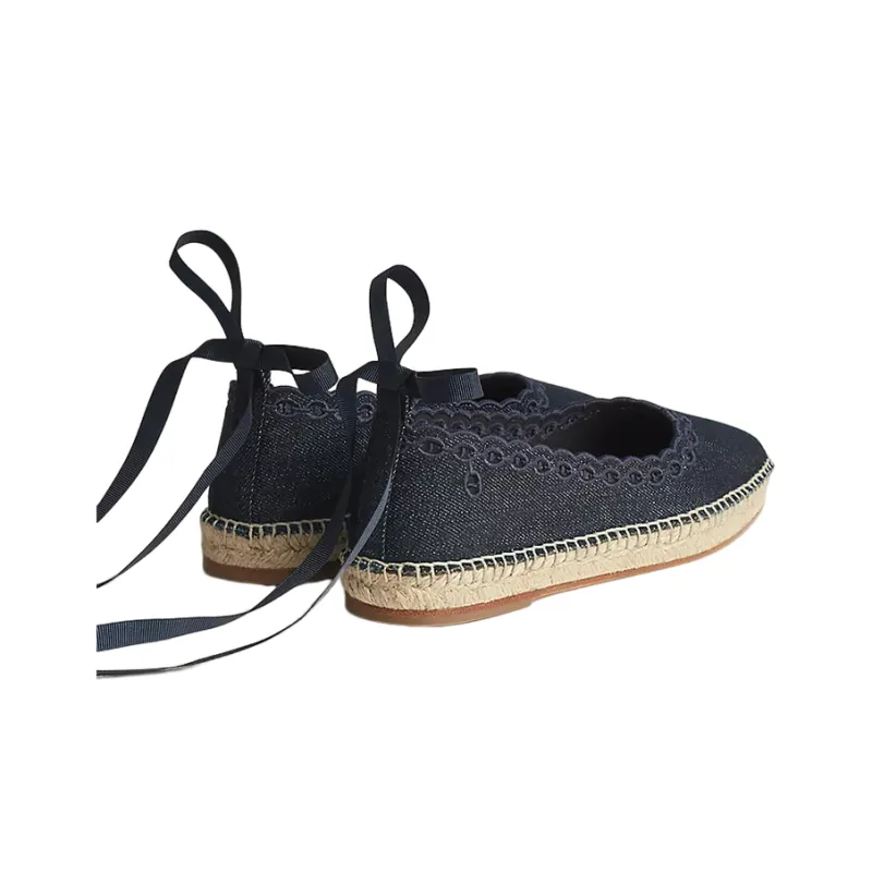 HERMES Espadrilles Women's Blue-3