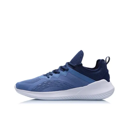 LiNing Cushioning Anti Slip And Wear Resistant Low Top Running Shoes Men's River Blue