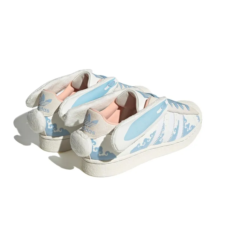 Adidas Originals Superstar Papercut X Melting Sadness 'White Blue'-3