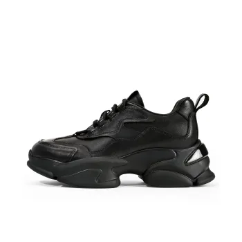 BOERDIQI Chunky Sneakers Women's Low Top Black/Ecru