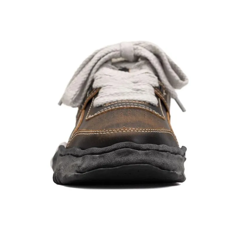 MIHARA YASUHIRO Parker Faded effect Leather Sneakers-1