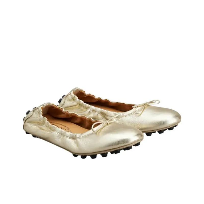 TOD'S Metallic Effect Bubble Ballerina Shoes Women's-2