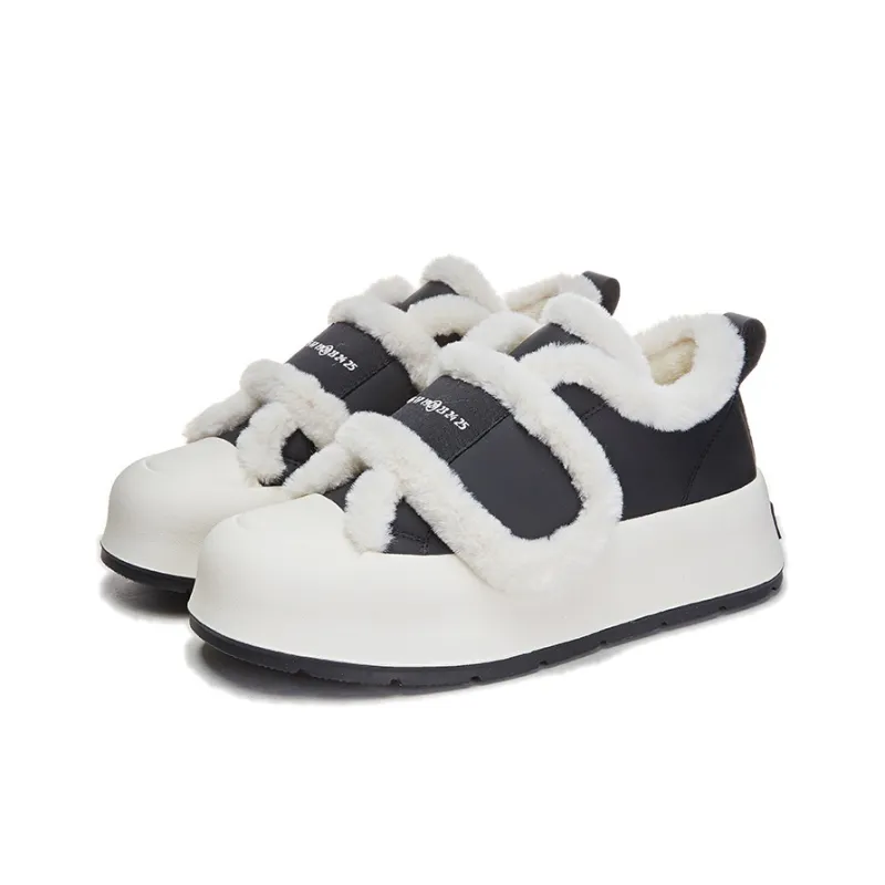Zdwo Thermal Low Top Hook and Loop Platform Skateboard Shoes Women's-7