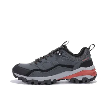 TOREAD Cushioning, Slip Resistant, And Abrasion Resistant Low Top Travel Mountaineering Outdoor Shoes Men's Gray Red