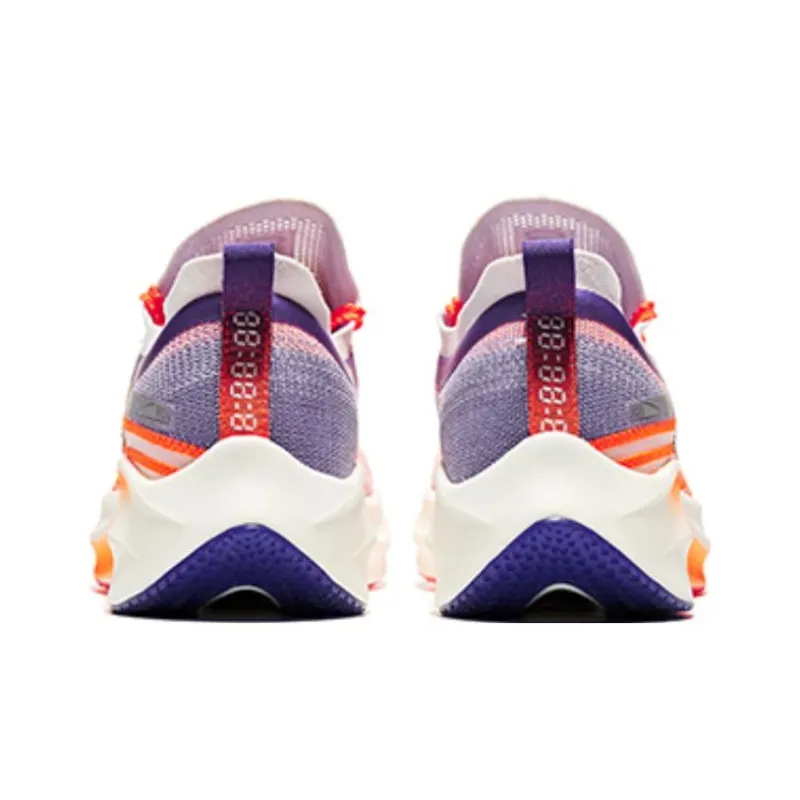 Erke Anti Slip And Wear Resistant Rebound Low Top Running Shoes Women's Orange Purple-3