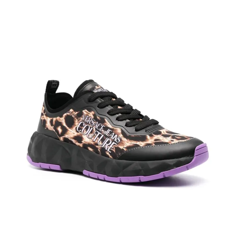 VERSACE JEANS Versace Slip Resistant Low Top Sports Casual Shoes Women's Black-2