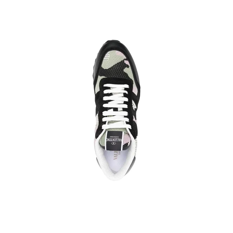 Valentino Garavani Rockrunner Camouflage Lace Up Sneakers-2