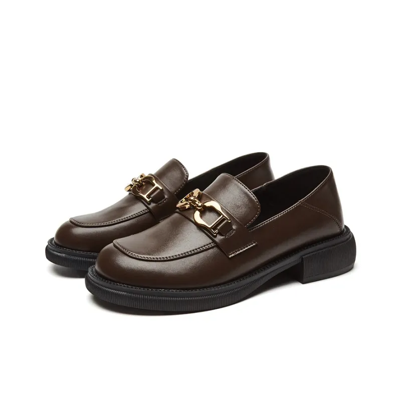 EXULL Q Platform Shoes 3.5cm Women's Brown-3