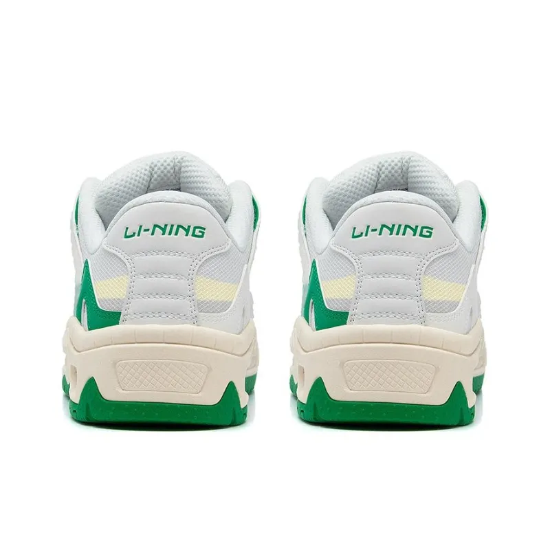 LiNing CF Tracing, Version 2.0 Abrasion Resistant Breathable Low Top Sports Casual Shoes Men's White Green-3