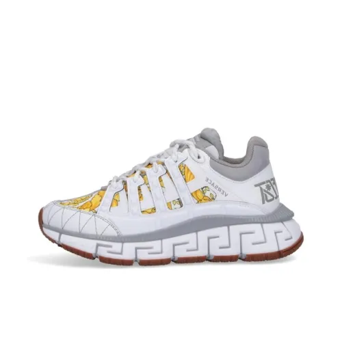 VERSACE Trigreca Abrasion Resistant Low Top Casual Shoes Women's White