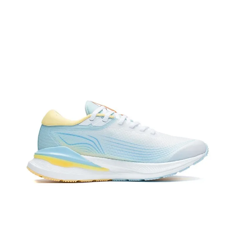 LiNing Shock Absorbers With Slip Resistant And Abrasion Resistant Properties Low Top Running Shoes Women's White Blue-1