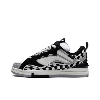 LiNing Wave Golden Anti Slip Wear Resistant Low Top Skateboard Shoes Men's Black White