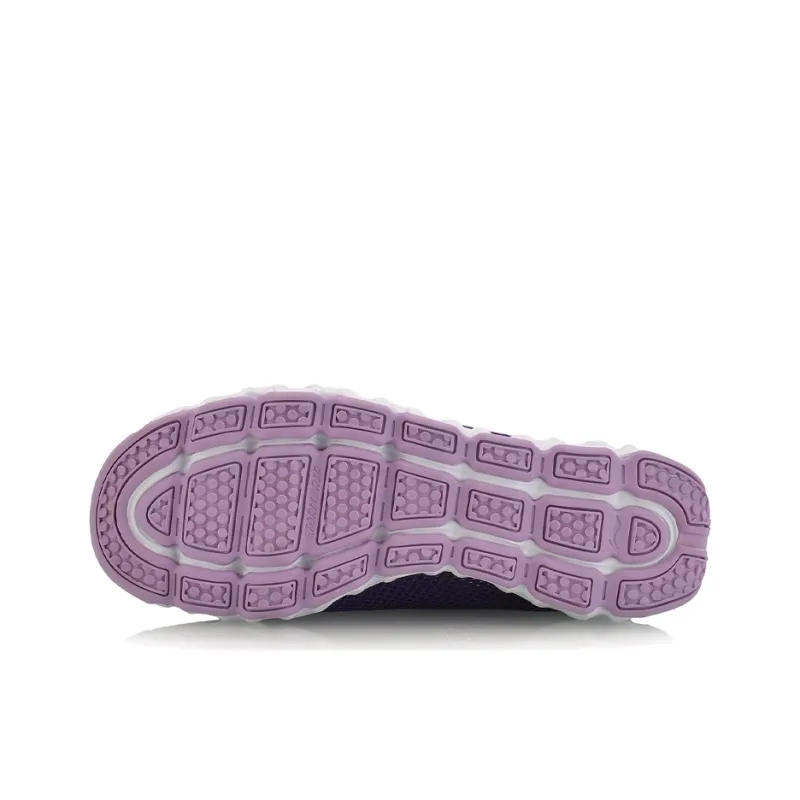 LiNing Cushioning Anti Slip And Wear Resistant Low Top Running Shoes Women's Dark Purple-5