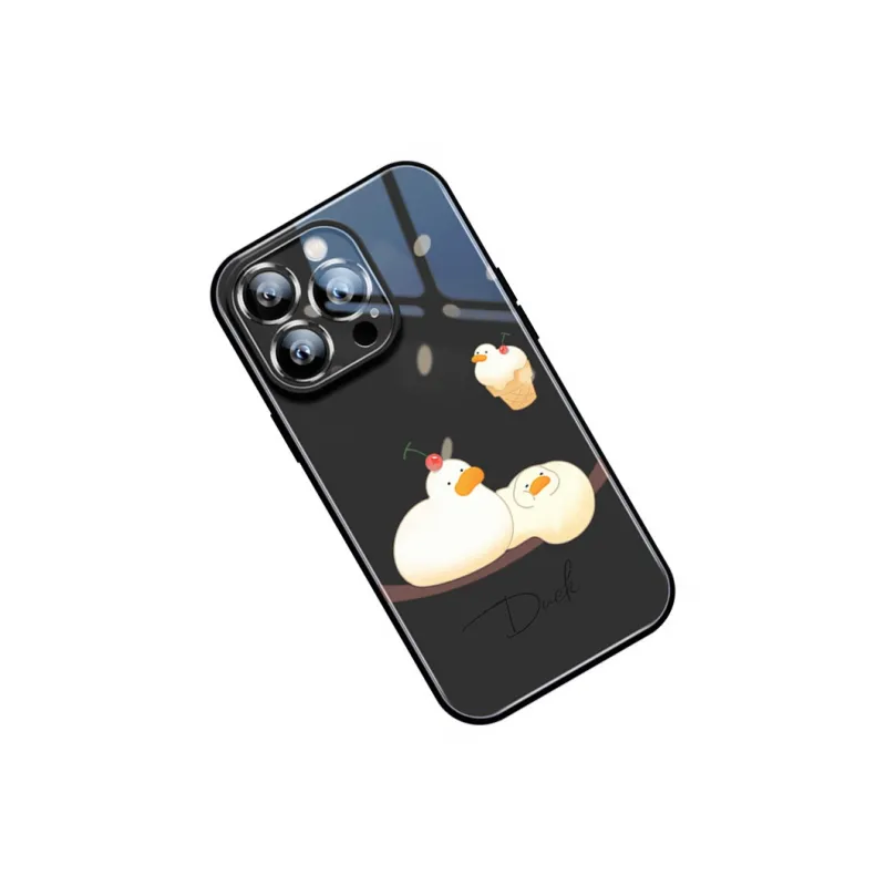 Sen Dog Glass Material Creative Individual Trendy Brand Phone Cases Suitable For Apple 15Promax/Pro/Plus/14/13/12-2